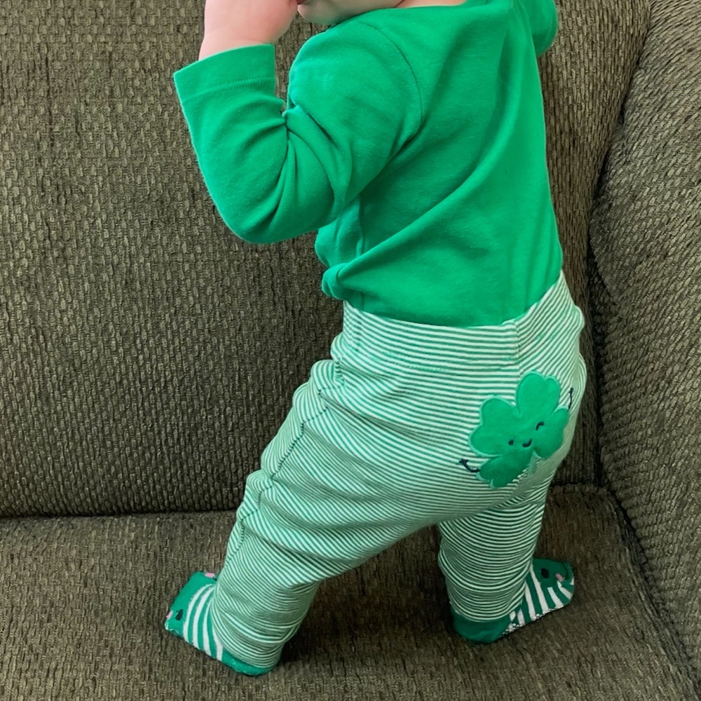 Green St. Patrick's Day Baby Set